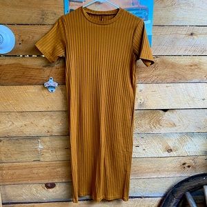 Burnt Orange Bodycon Dress
